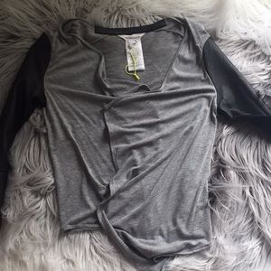 Grey and Black Wrap Sweater